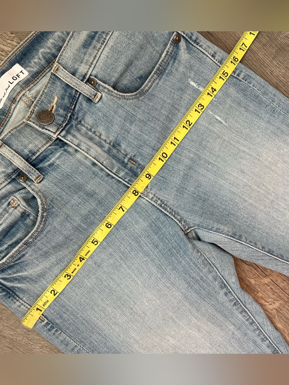 LOFT Light Blue Ankle Crop Skinny Jeans - Picture 6 of 9